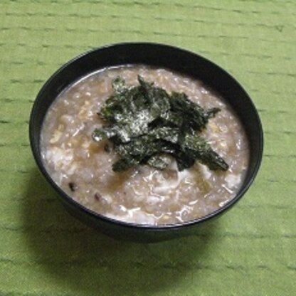 やなママ7360さん、こんにちは♪オートミール→雑穀ご飯、ねぎ→海苔で！今日のランチに作ったょ。別物になってごめんねm(__)m美味しくペロリだよ。ごちそうさま